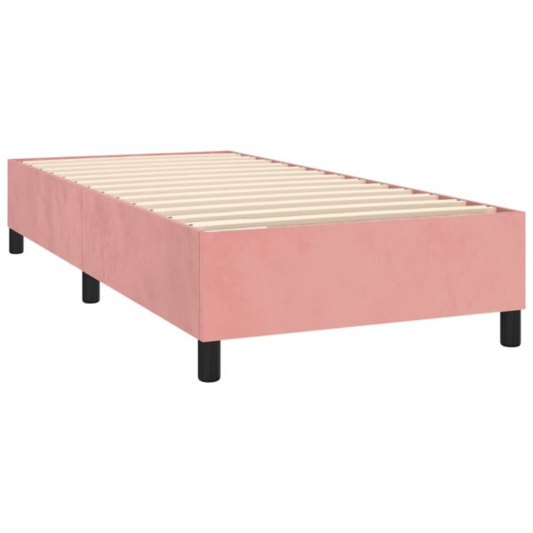 Box spring krevet s madracem ružičasti 100x200 cm baršunasti - Image 4