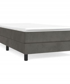 Box spring krevet s madracem tamnosivi 100x200 cm baršunasti