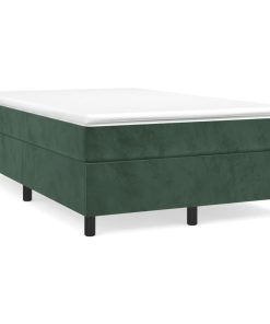 Box spring krevet s madracem tamnozeleni 120x200 cm baršunasti