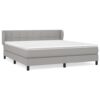 Krevet box spring s madracem svjetlosiva 160x200 cm tkanina