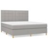 Krevet box spring s madracem svjetlosiva 160x200 cm tkanina