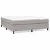 Krevet box spring s madracem svjetlosiva 160x200 cm tkanina