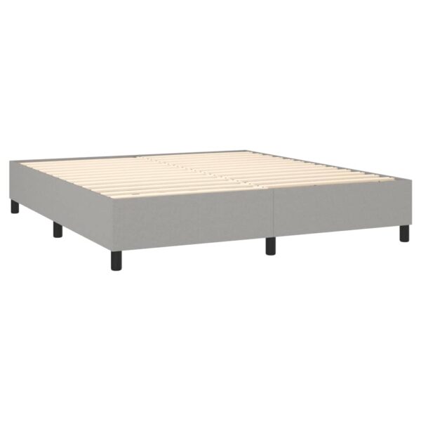 Krevet box spring s madracem svjetlosiva 160x200 cm tkanina - Slika 4