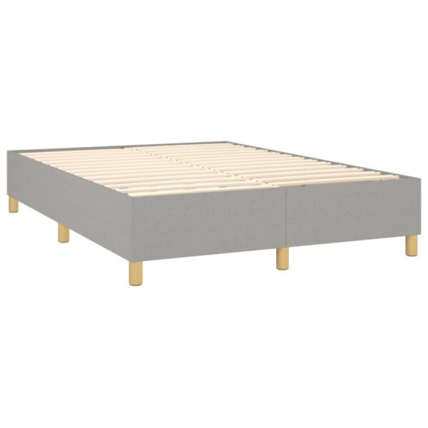 Krevet box spring s madracem svjetlosivi 140x200 cm od tkanine - Image 4