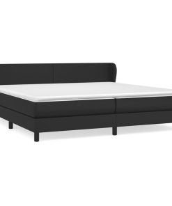 Krevet s oprugama i madracem crni 200x200 cm od umjetne kože