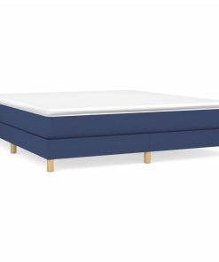 Krevet s oprugama i madracem plavi 180x200 cm od tkanine