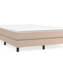 Okvir kreveta s oprugama boja cappuccina 140x200cm umjetna koža