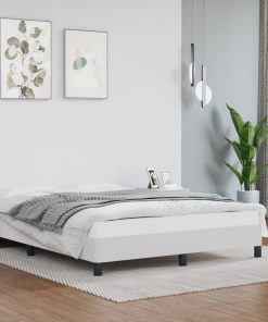 Okvir za krevet bijela 140x200 cm od umjetne kože