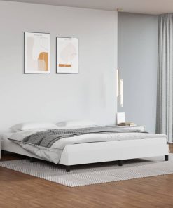 Okvir za krevet bijela 180x200 cm od umjetne kože