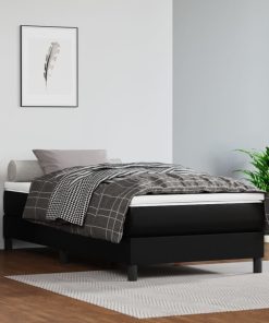 Okvir za krevet s oprugama crni 100x200 cm od umjetne kože