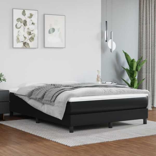 Okvir za krevet s oprugama crni 140x190 cm od umjetne kože