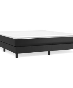 Okvir za krevet s oprugama crni 180x200 cm od umjetne kože