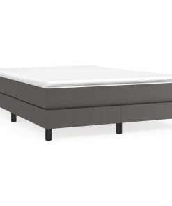 Okvir za krevet s oprugama sivi 140x190 cm od umjetne kože