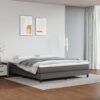 Okvir za krevet s oprugama sivi 180x200 cm od umjetne kože