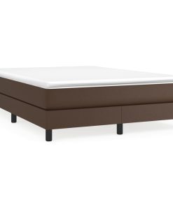 Okvir za krevet s oprugama smeđi 140x190 cm od umjetne kože