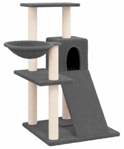 Penjalica za mačke sa stupovima za grebanje tamnosiva 82 cm