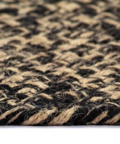 Ručno rađeni tepih od jute crno-smeđi 180 cm