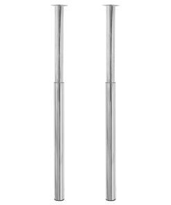 2 Teleskopske Noge za Stol Krom 710 mm-1100 mm