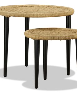 2-dijelni set stolića za kavu od prirodne jute