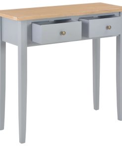 280054 Dressing Console Table Grey 79x30x74 cm Wood