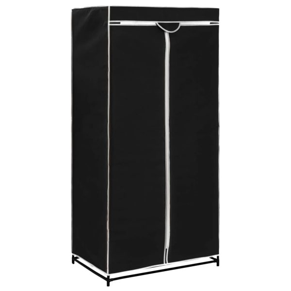 282437 Wardrobe Black 75x50x160 cm