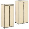 282443 Wardrobes 2 pcs Cream 75x50x160 cm