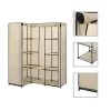 282451 Corner Wardrobe Cream 130x87x169 cm