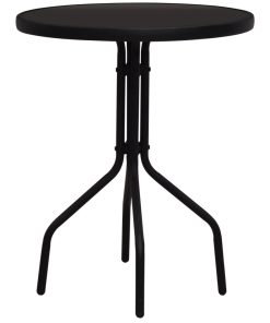 3-dijelni bistro set od PVC ratana crni