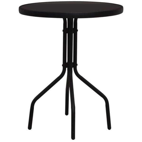 3-dijelni bistro set od PVC ratana crni