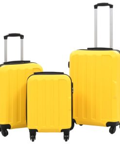 3-dijelni set čvrstih kovčega žuti ABS