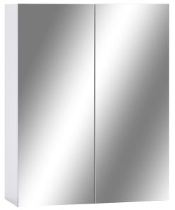 323607 Bathroom Mirror Cabinet White 60x15x75 cm MDF