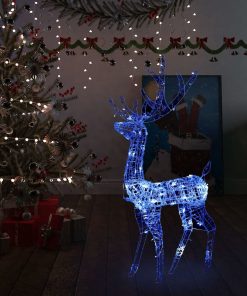 Akrilni božićni ukrasni sob 140 LED lampica 120 cm plave