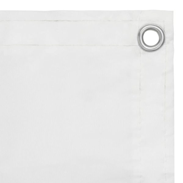 Balkonski zastor bijeli 120 x 400 cm od tkanine Oxford