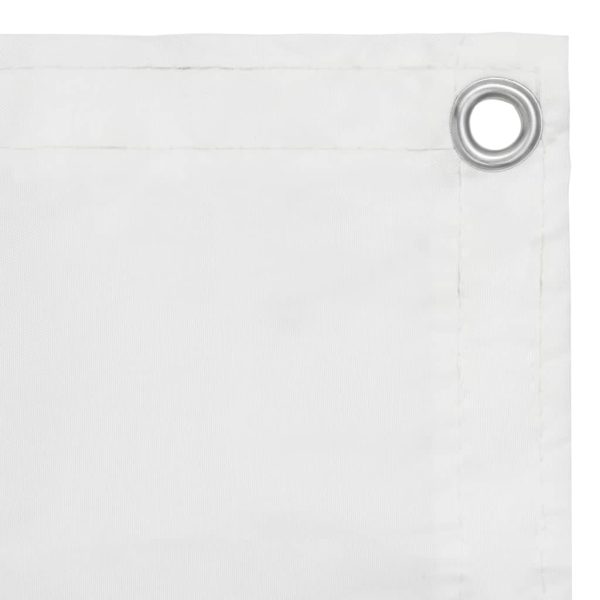 Balkonski zastor bijeli 75 x 300 cm od tkanine Oxford
