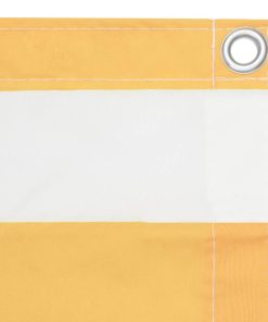 Balkonski zastor bijelo-žuti 75 x 600 cm od tkanine Oxford