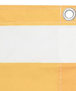 Balkonski zastor bijelo-žuti 90 x 500 cm od tkanine Oxford