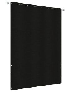 Balkonski zastor crni 160 x 240 cm od tkanine Oxford