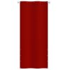 Balkonski zastor crveni 100 x 240 cm od tkanine Oxford