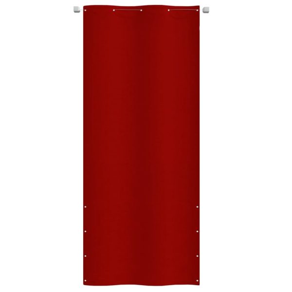 Balkonski zastor crveni 100 x 240 cm od tkanine Oxford