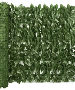 Balkonski zastor s tamnozelenim lišćem 400 x 75 cm
