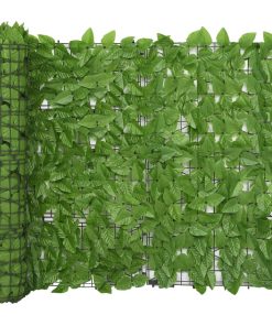 Balkonski zastor sa zelenim lišćem 300 x 100 cm