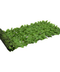 Balkonski zastor sa zelenim lišćem 500 x 75 cm