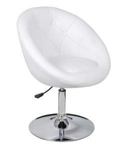 Barski stolac od umjetne kože bijeli