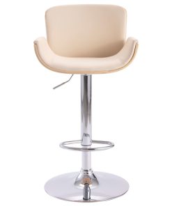 Barski stolac od umjetne kože krem