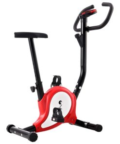 Bicikl za vježbanje s remenom za otpor crveni