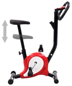 Bicikl za vježbanje s remenom za otpor crveni