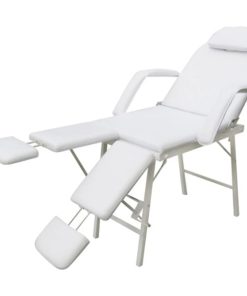 Bijeli krevet za tretmane lica s 2 oslonca za noge