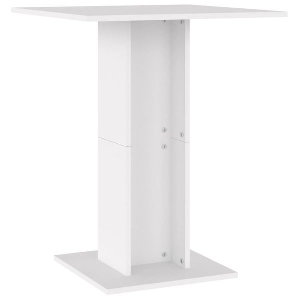 Bistro stol bijeli 60 x 60 x 75 cm od iverice