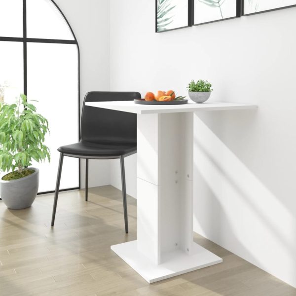 Bistro stol bijeli 60 x 60 x 75 cm od iverice