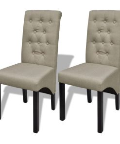 Blagovaonske stolice od tkanine 2 kom bež